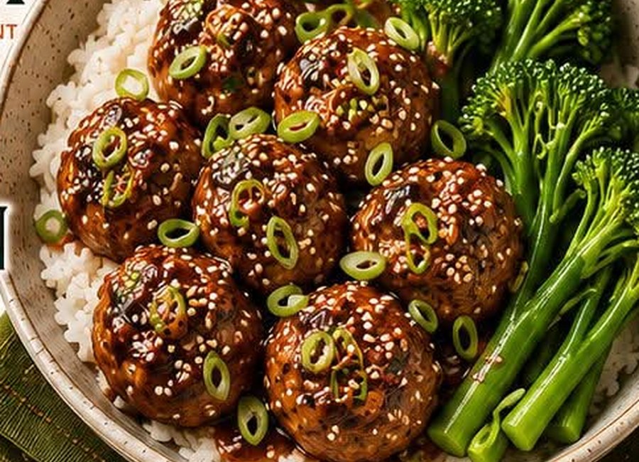Sticky Sesame Chicken Meatballs dish preview