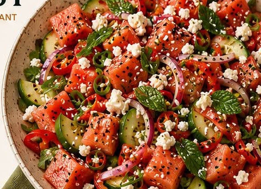 Watermelon Asian Salad with Feta dish preview