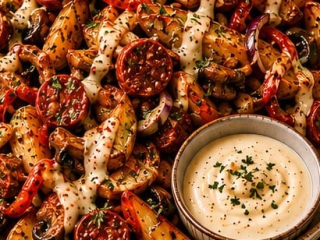 Messy Paprika Garlicky Wedges
