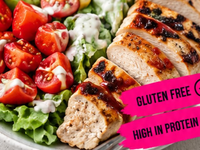High Protein Healthy Grilled Chicken Salad Bowl