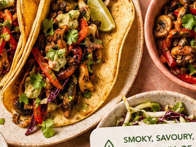High Protein Plant Based Mushroom Tacos