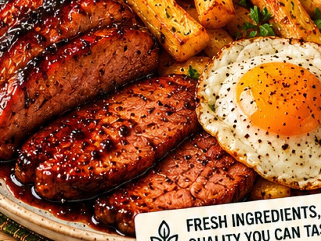 Dr Pepper Infused Gammon Egg Fries