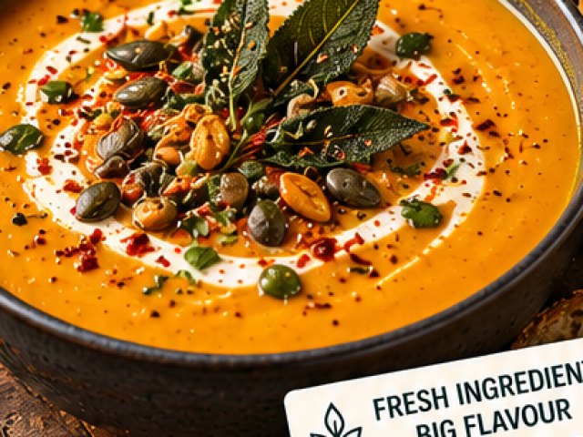 Roasted Pumpkin, Coconut And Chilli Soup